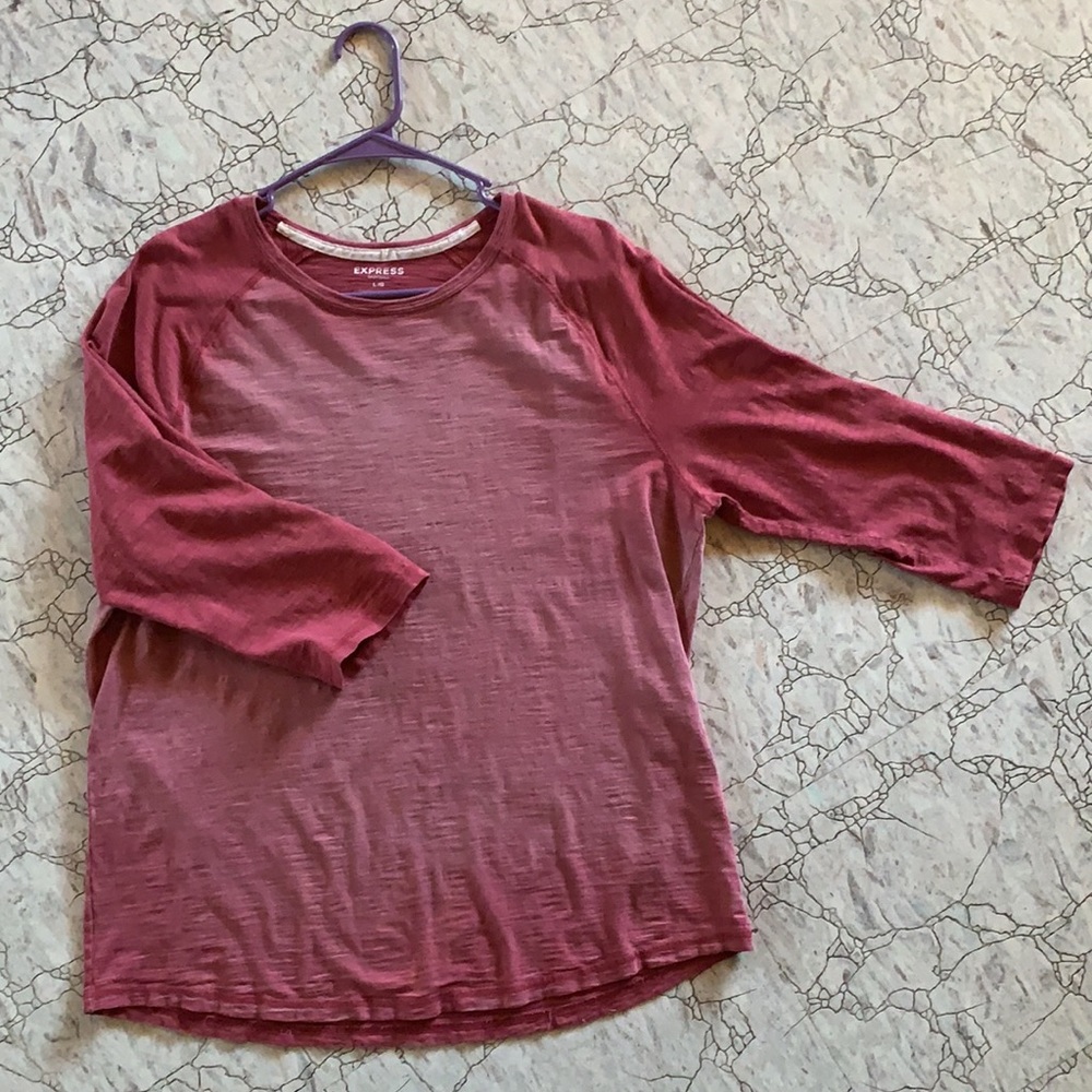 Large Mens Express 3/4 length sleeves tshirt